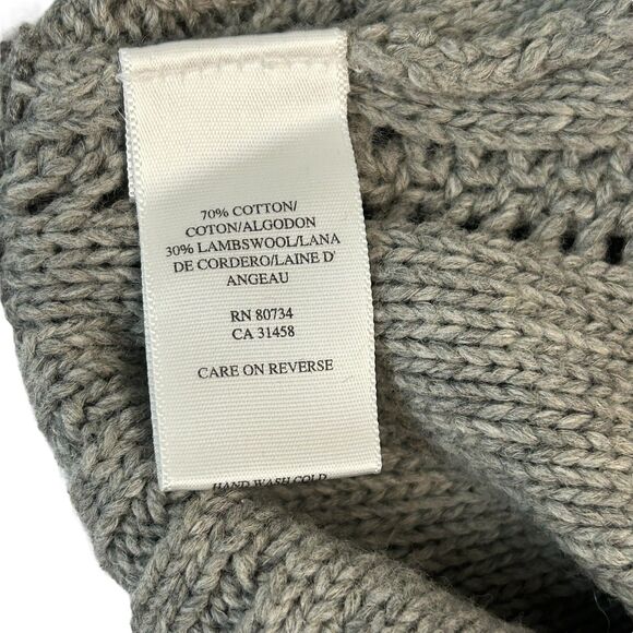 BCBG MAXAZRIA Gray Knit Tunic Sweater Sz M Cowl Neck Pullover Side Buttons NWT - Picture 9 of 13